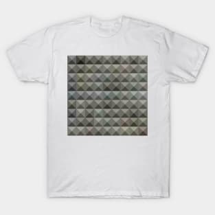 Argent Grey Abstract Low Polygon Background T-Shirt